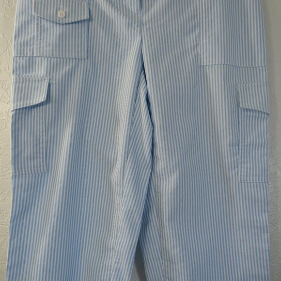 COPY - Izod Pants Sz 4 Striped Capri Cropped Cargo - Picture 3 of 15